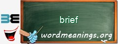 WordMeaning blackboard for brief